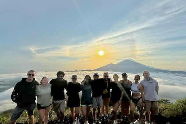 Group travelling Bali together